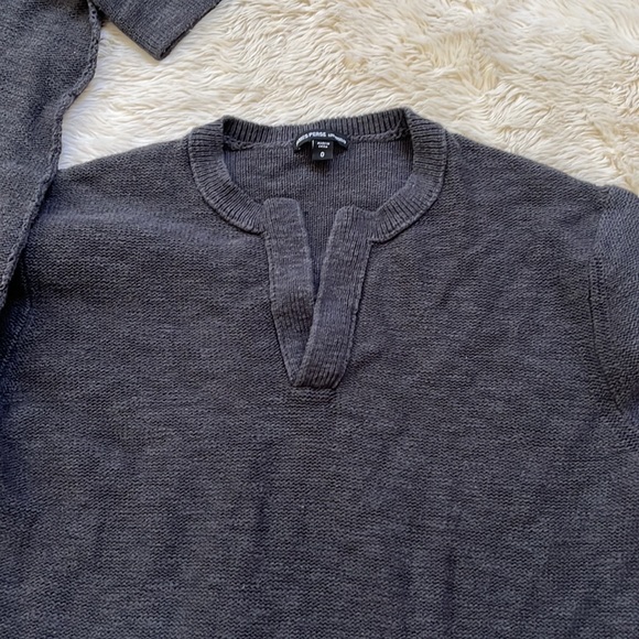 JAMES PERSE Dark Grey V Neck Sweater Women’s Size 0 = XS - Picture 13 of 14